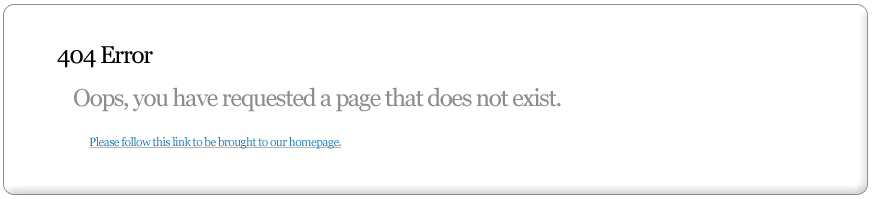 Oops, you have requested a page that does not exist.